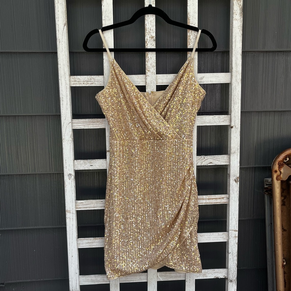 Windsor Sequin Gold Fancy Dress Large